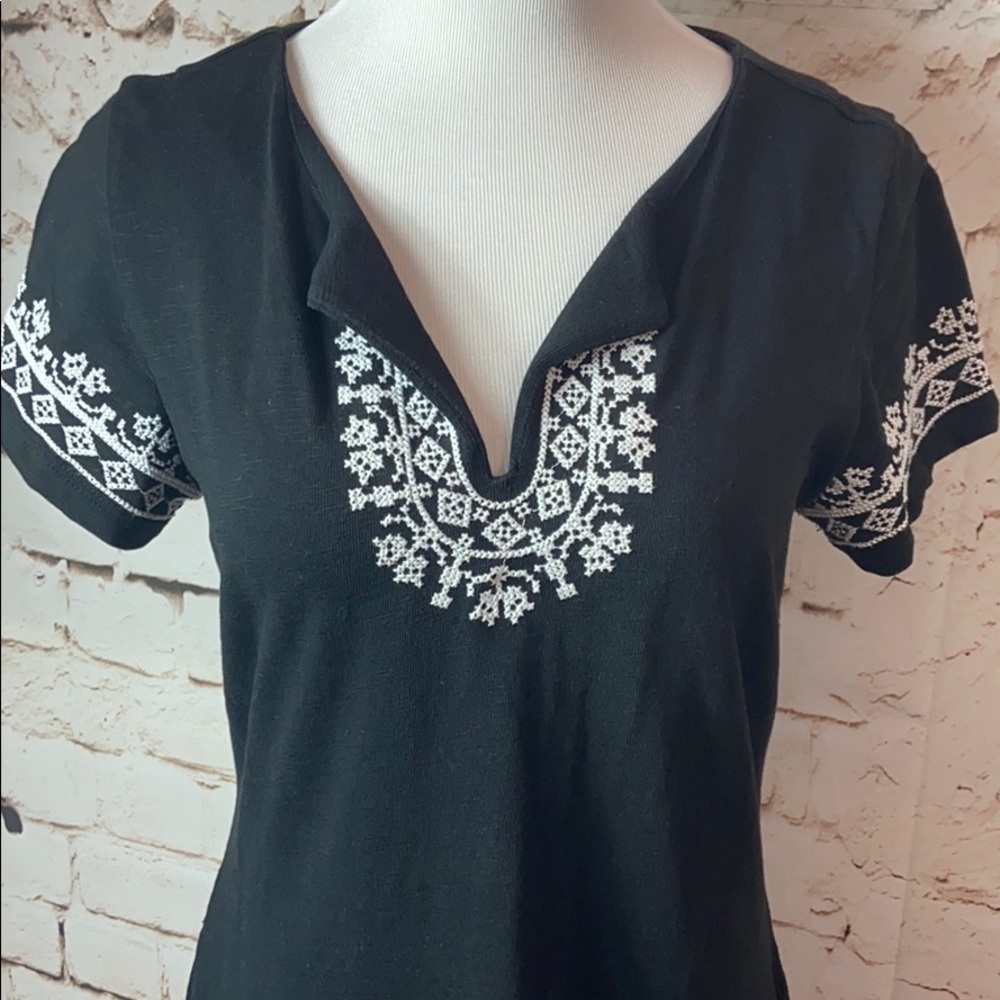 Talbots Dress w/Aztec Trim Size Medium - Picture 2 of 9